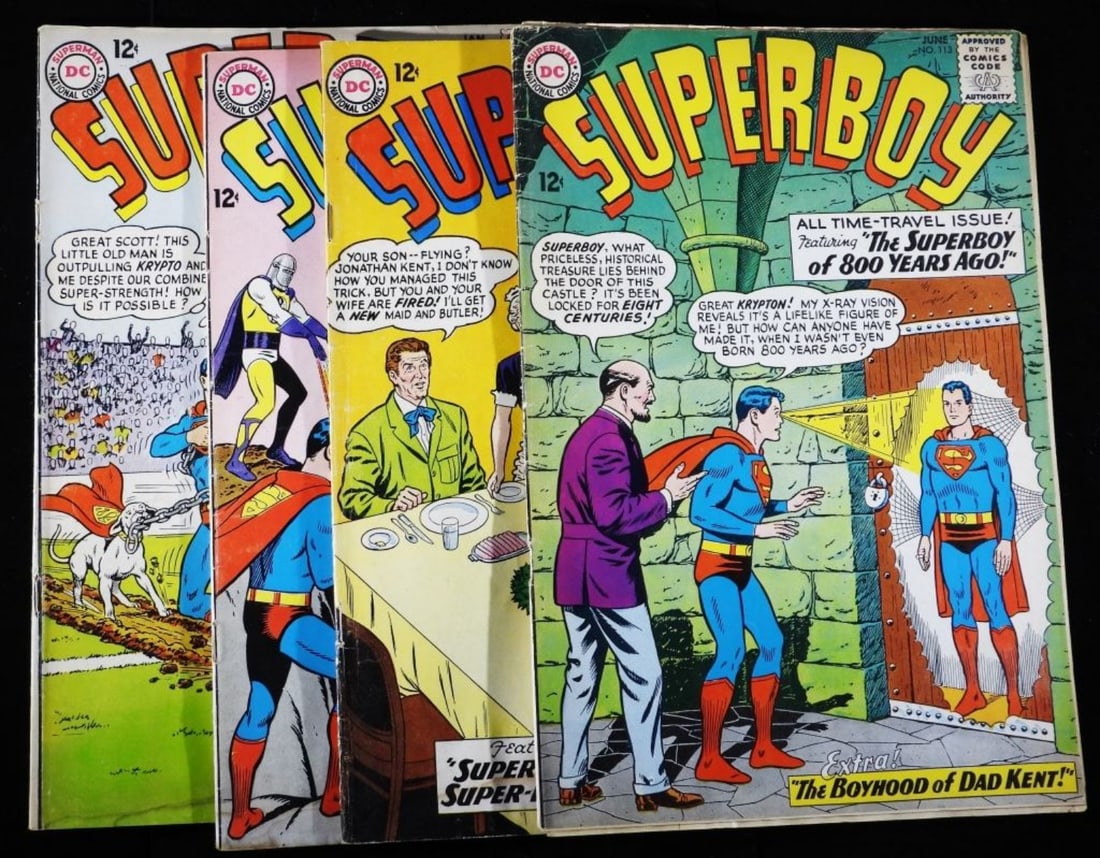 (4) DC Superboy Comics: Numbers: 110, 111, 112, & 113
