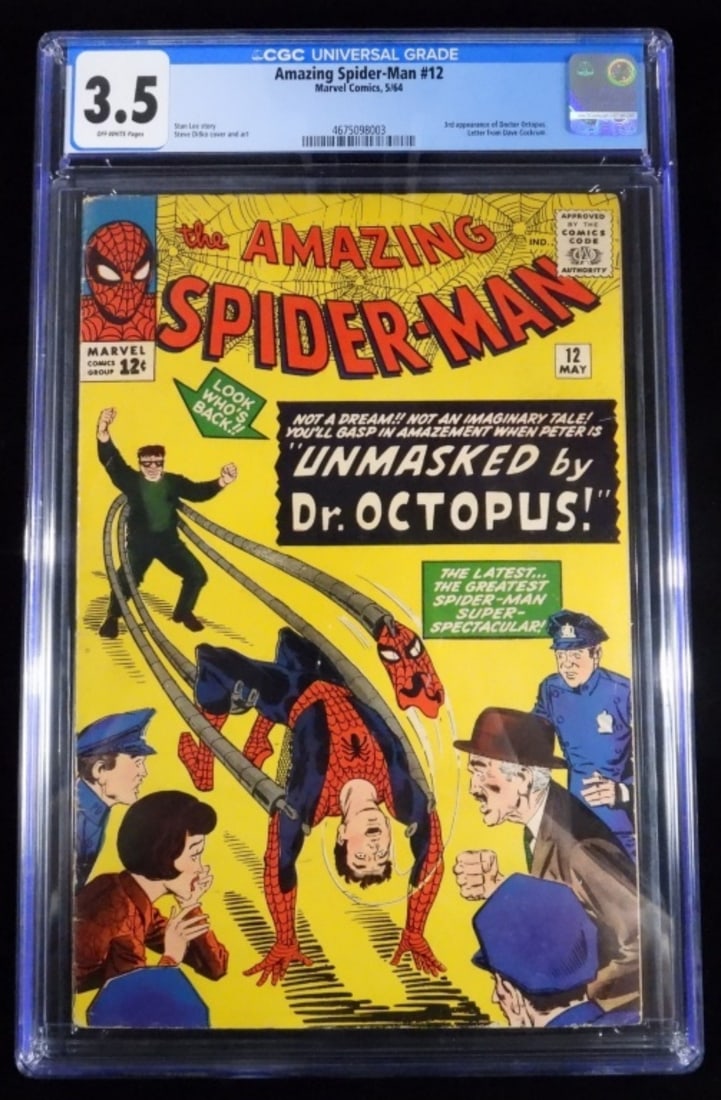 Graded Marvel The Amazing Spider-Man: #12 CGC Graded 3.5 (Off-White Pages)