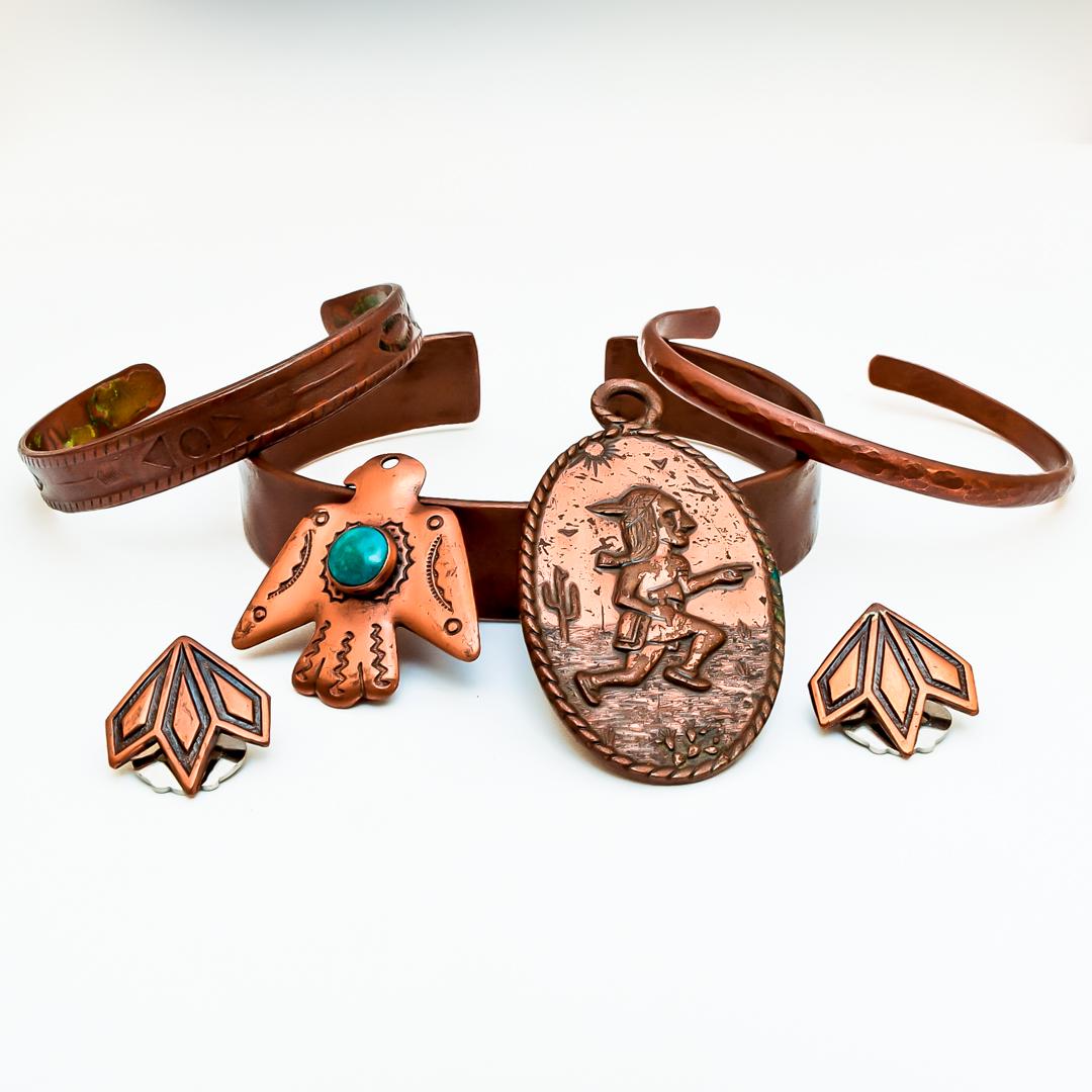 Southwestern Bell Trading Post Copper Cuffs Lot (1 of 2)