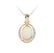 14K YELLOW GOLD ETHIOPIAN OPAL DIAMOND PENDANT