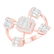 14K Rose Gold Baguette & Diamond Ring