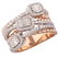 14K Rose Gold Baguette & Diamond Ring