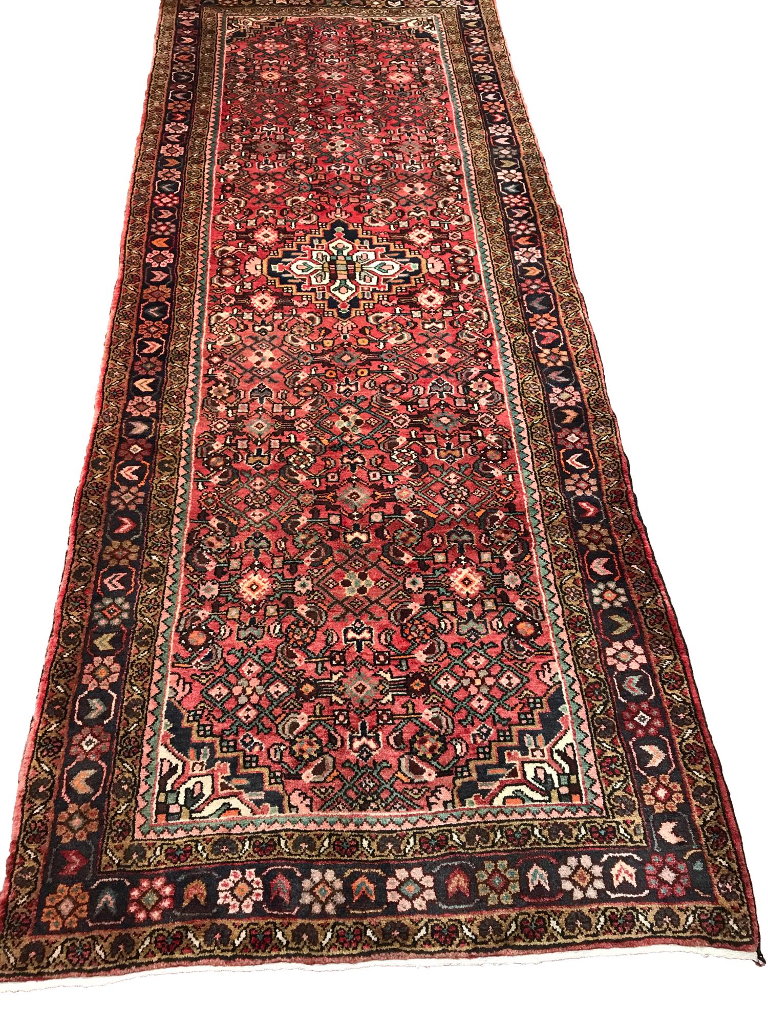 Persian mahal 980 style rug wool pile vintage hand (1 of 3)