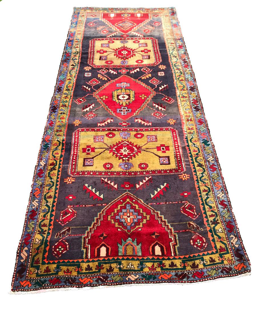 Persian heriz serapi 1396 style rug wool pile vintage (1 of 6)