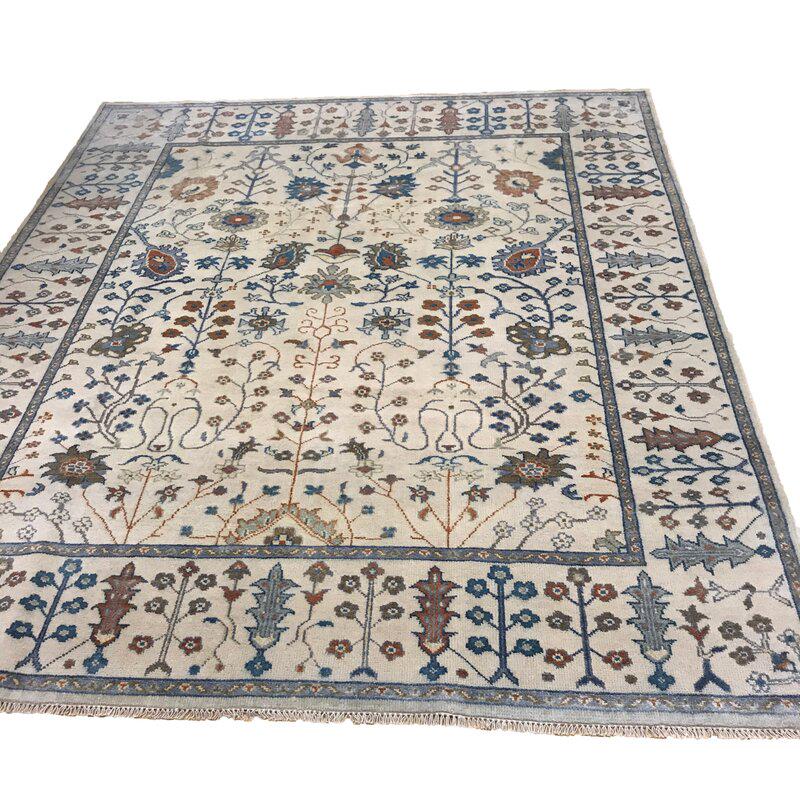 Persian oushak 215 style mint condition  rug wool hand (1 of 7)
