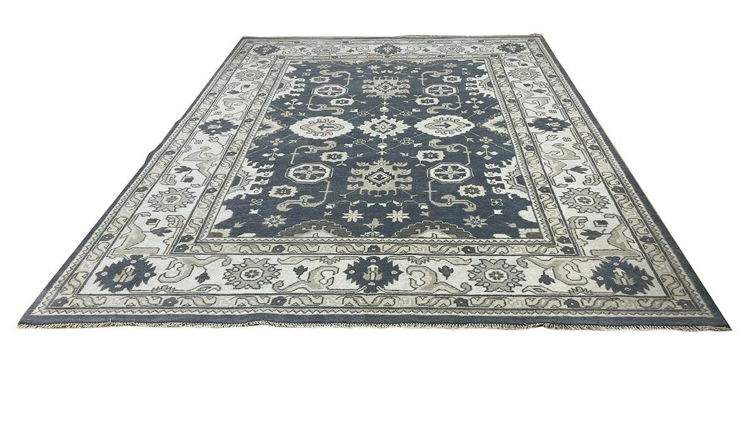 oushak d135 style rug wool pile vintage hand knotted (1 of 8)