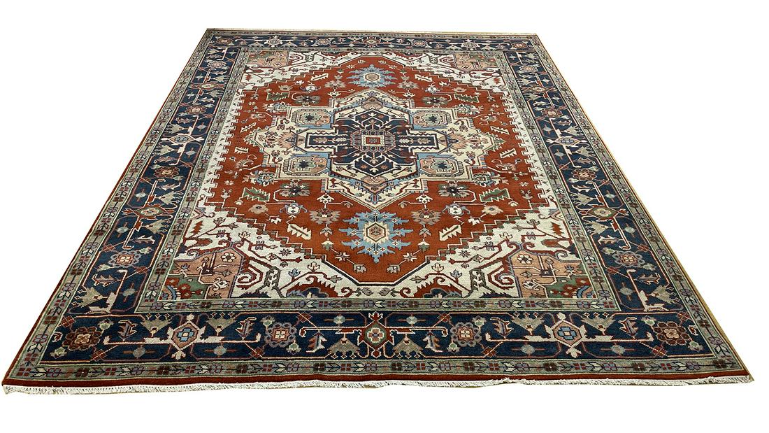 Persian serapi  d133 style rug wool pile vintage hand (1 of 11)