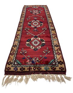 Turkish Malatya city vintage Turkish rug Rare rug wool: Stunning Turkish Malatya 349-22 vintage Turkish rug Rare rug wool pile hand knotted in Turkey size 3'11"x10'11" collectible rug very good condition see images