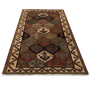 Persian kazak m426 style rug wool pile vintage hand: Magnificent Wool Persian Hand knotted vintage kazak m426 style hand Knotted in Iran rug. Size 5'4"x10' very good condition (see photos)