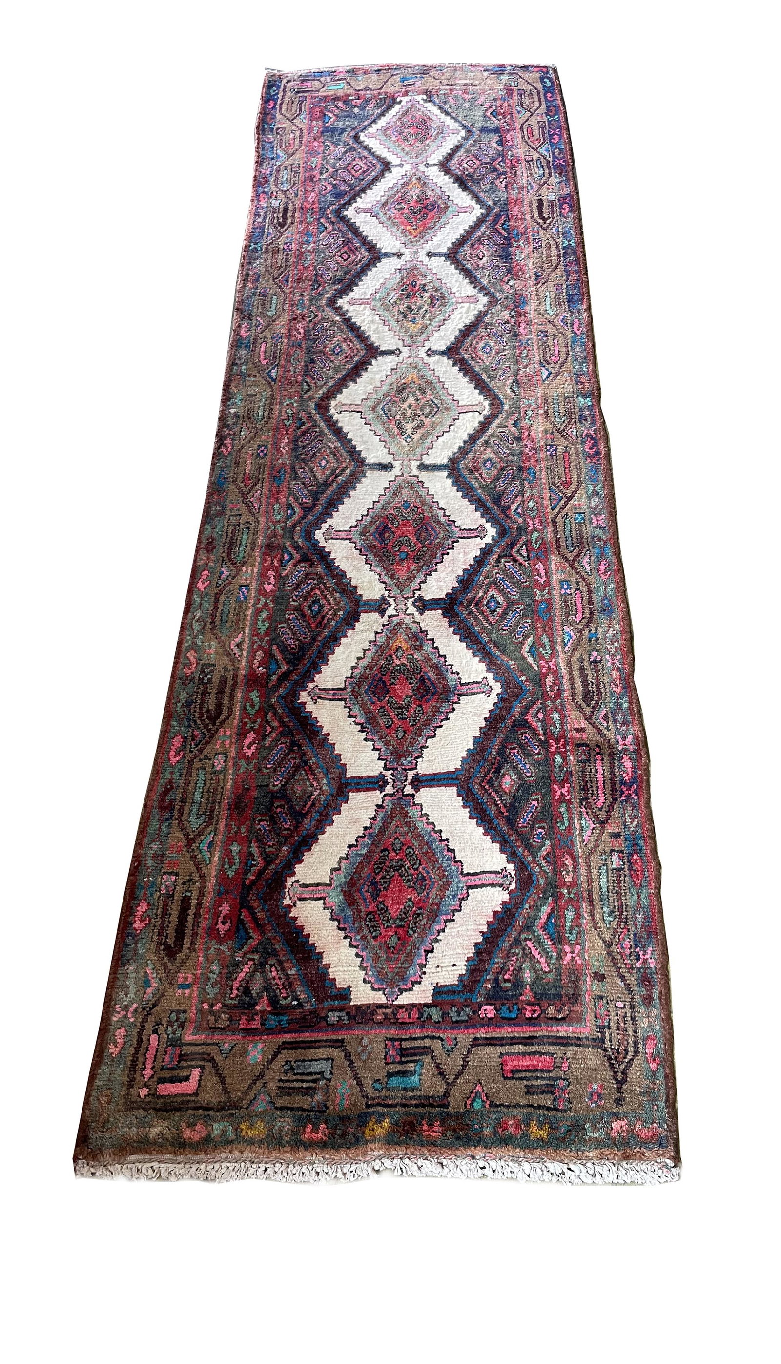 Persian bijar 628 rug wool pile vintage hand knotted IN (1 of 6)