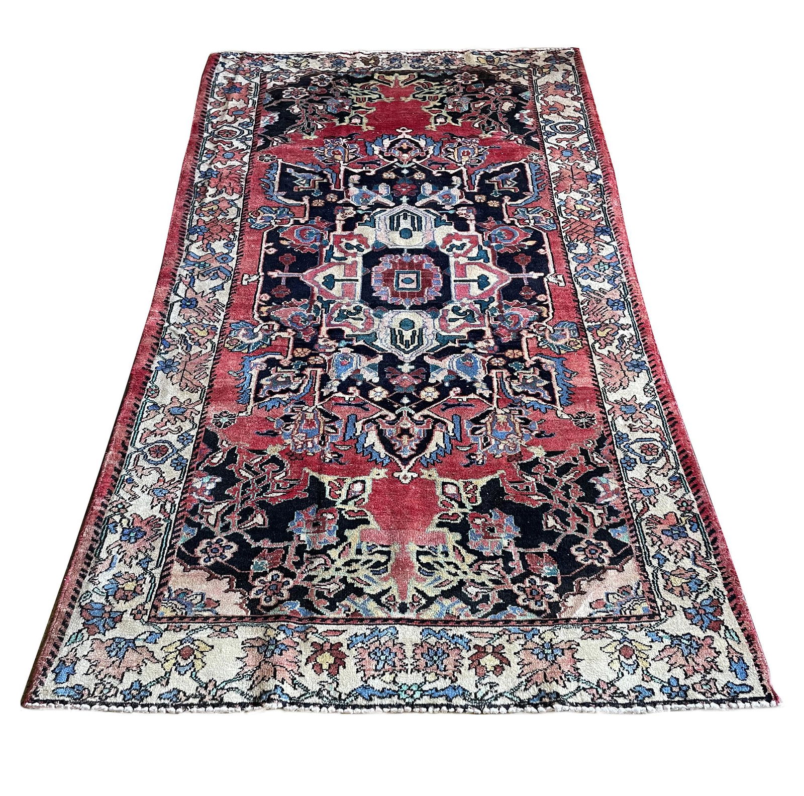 Persian serapi 258 rug wool pile vintage hand knotted (1 of 12)