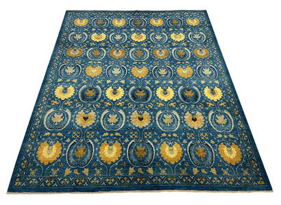 Persian Suzanie  Palace Quality Arts and Crafts Design  M377   wool pile  hand-knotted carpet