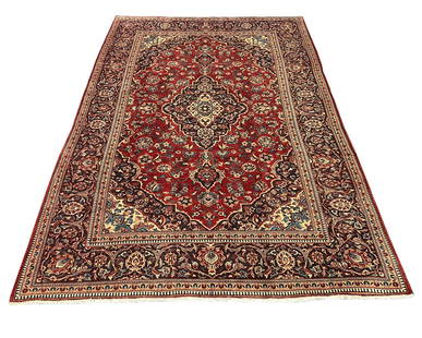 Persian persian palace quality Kashan 3708 antique rug wool pile vintage hand knotted in Iran: magnificent Wool Persian Hand knotted fine palace quality Kashan 3708 antique hand Knotted in rug. Size 6'3"x10'3" Period aproximately 1920's, perfect condition (see photo