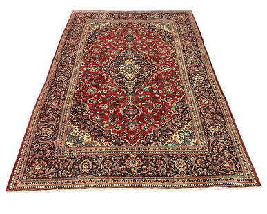 Persian persian palace quality Kashan 3708 antique rug wool pile vintage hand knotted in Iran: magnificent Wool Persian Hand knotted fine palace quality Kashan 3708 antique hand Knotted in rug. Size 6'3"x10'3" Period aproximately 1920's, perfect condition (see photo