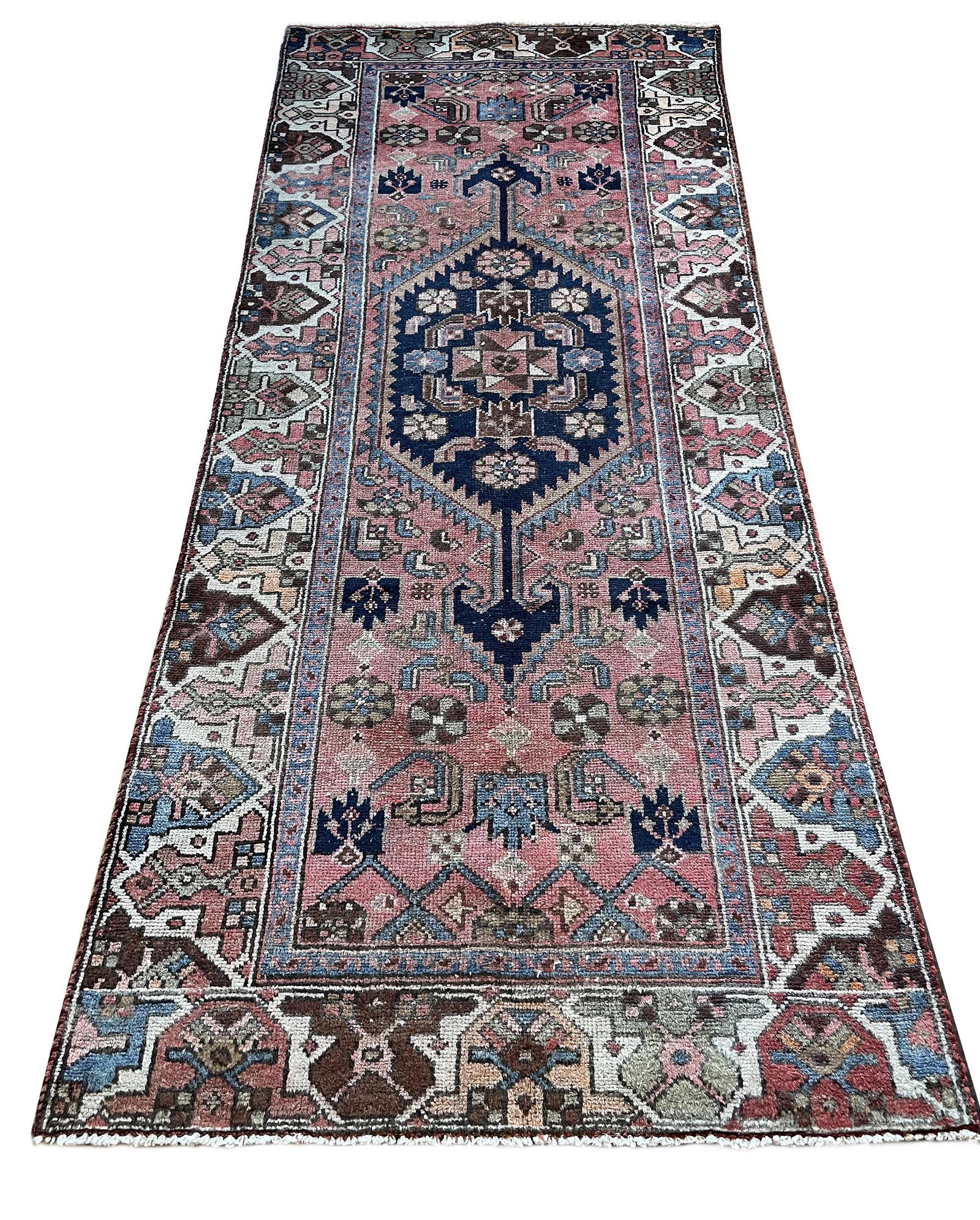 Persian persian quality malayer 625 antique rug wool pile vintage hand knotted in Iran: Magnificent Wool Persian Hand knotted fine quality malayer 625 antique hand Knotted in Iran rug. Size 3'1"x7'4" Period aproximately 1960's, perfect condition (see photos
