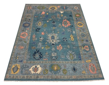 Persian palace quality very fine weave Oushak 153 rug wool pile hand knotted
