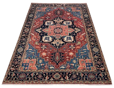 Persian palace quality very fine weave Serapi D155 rug wool pile hand knotted