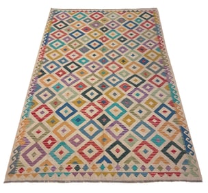 Persian palace quality very fine weave vintage Kilim S149 rug wool pile hand knotted