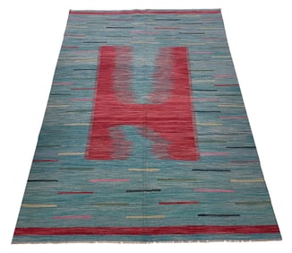 Persian palace quality very fine weave vintage Kilim S132 rug wool pile hand knotted