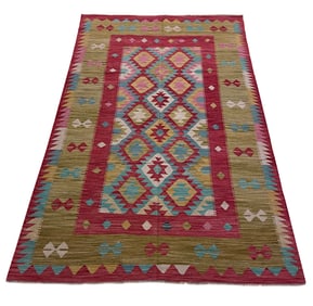 Persian  palace quality very fine weave     vintage Kilim S148 rug wool pile  hand knotted