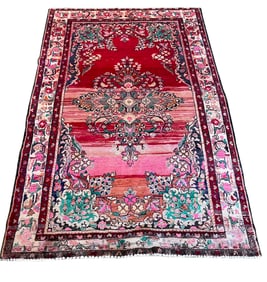 Persian Lilian 193 rug wool pile vintage hand knotted in Iran