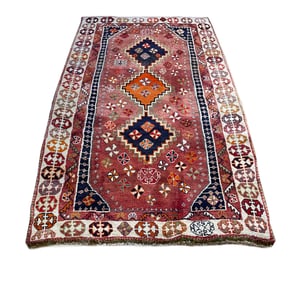 Persian Sherivan 872  rug wool pile vintage hand knotted in Iran