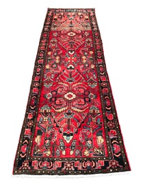 Persian Heriz 4013 rug wool pile vintage hand knotted in Iran