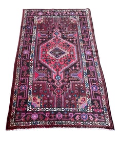 Persian Sherivan 548  rug wool pile vintage hand knotted in Iran
