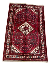 Bijar 310A rug wool pile vintage hand knotted in Iran rug