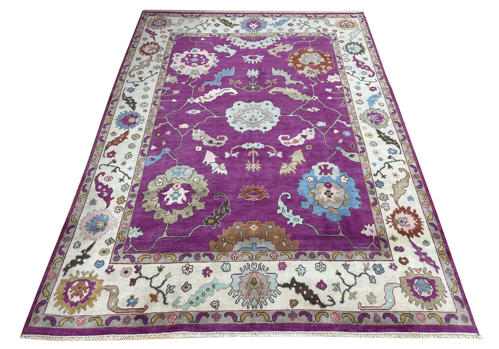 Persian palace quality very fine weave Oushak S451 hand knotted