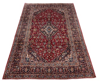Persian palace quality very fine weave vintage Kashan M305/494 Palace rug wool pile hand