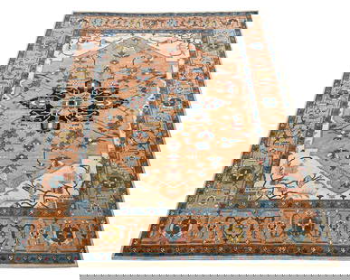Persian palace quality very fine weave Serapi D160 hand knotted: No Reserve Serapi D60 Palace quality this rug is very in weave the natural dyes used create an amazing colors to add to your room make this rug versatile to work with any style and colors and Palace r