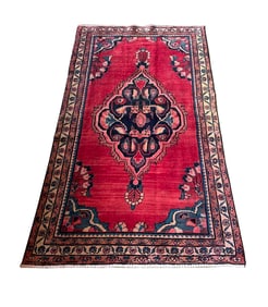 Persian Saruq 582 rug wool pile vintage hand knotted in Iran