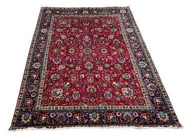 Persian palace quality very fine weave vintage Kashan 268/17 palace rug wool pile hand