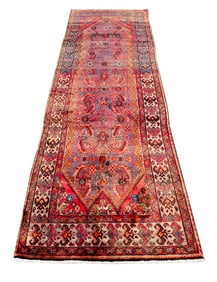 Persian Shiraz 4487 rug wool pile vintage hand knotted in Iran