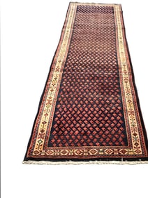Persian Mir 996 rug wool pile vintage hand knotted in Iran