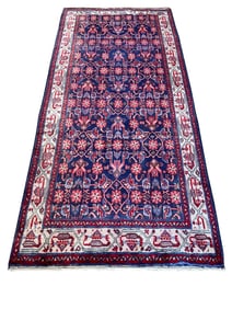 Persian Bijar 876 rug wool pile vintage hand knotted in Iran