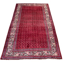 Persian Mir 180 rug wool pile vintage hand knotted in Iran