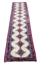 Persian Bijar 408 rug wool pile vintage hand knotted in Iran