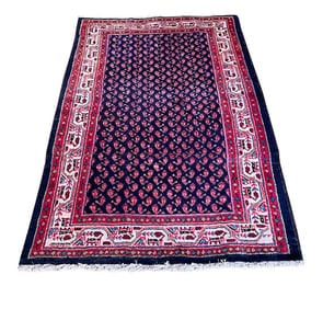Persian Mir 877 rug wool pile vintage hand knotted in Iran