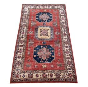 Persian  palace quality very fine weave      super kazak d173 hand knotted