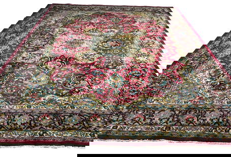 Persian Saruq 1308 rug wool pile vintage hand knotted in Iran: No Reserve Magnificent Wool Persian Hand knothed Saruq 1308 vintage hand Knotted in Iran rug. Size 10'x12'8" Period aproximately 1960's, very good condition (see photo