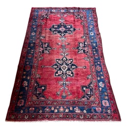 Persian Mahal 1013 rug wool pile vintage hand knotted in Iran