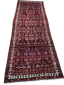 Persian bijar 1534 rug wool pile vintage hand knotted in Iran