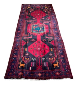 Persian Serapi 954 rug wool pile vintage hand knotted in Iran