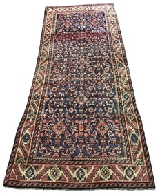 Persian Bijar 464A rug wool pile vintage hand knotted in Iran