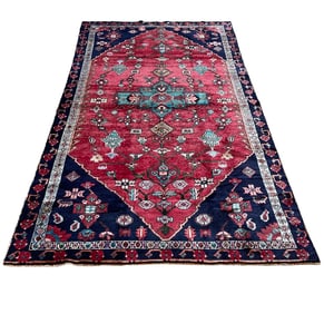 Persian Baktiari 317 rug wool pile vintage hand knotted in Iran