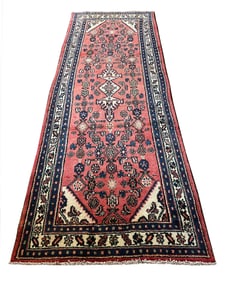 Persian Bijar 385 rug wool pile vintage hand knotted in Iran