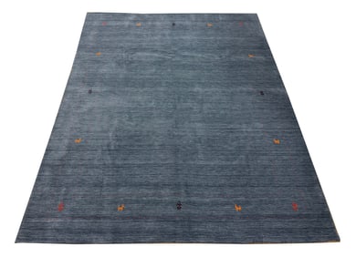 Persian Gabbeh S758 contemporary style 8' x 10' hand knotted blue-gray