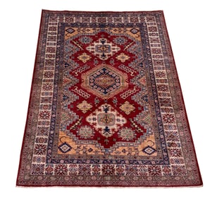 Persian Kazak D177 6' x 4'10" hand knotted tribal design
